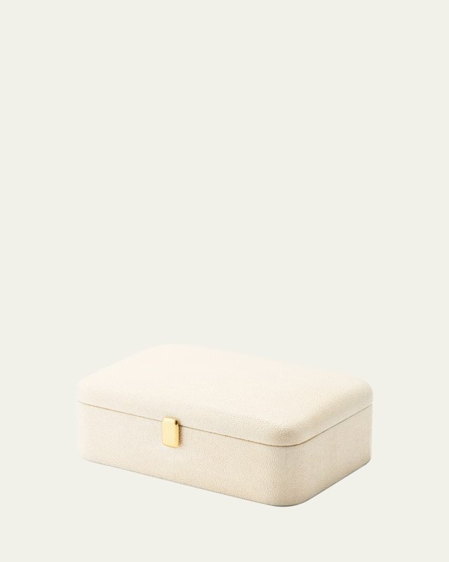 Abella Faux Shagreen Small Jewelry Box
